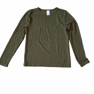 T&B Sleepwear top forrest green XL (14/16) thermal waffle top cozy